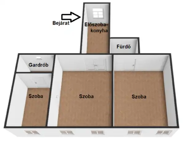 Eladó téglalakás, Budapest, VIII. kerület 2+1 szoba 74 m² 43 M Ft